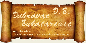 Dubravac Bukatarević vizit kartica